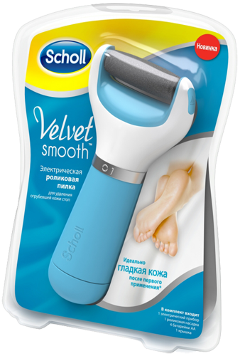 Электрическая роликовая пилка для стоп Scholl Velvet smooth